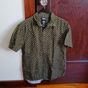 Super Massive Green Button Down